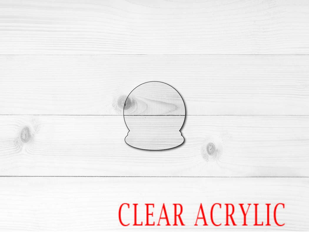 Snow Globe Shape, Clear Acrylic Craft Blank, DIY Acrylic Blank