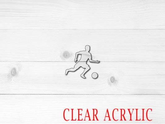 Soccer Player Shape, Clear Acrylic Craft Blank, DIY Acrylic Blank