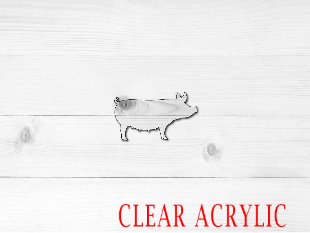 Sow Shape, Clear Acrylic Craft Blank, DIY Acrylic Blank