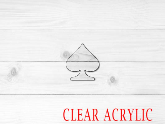 Spade Shape, Clear Acrylic Craft Blank, DIY Acrylic Blank