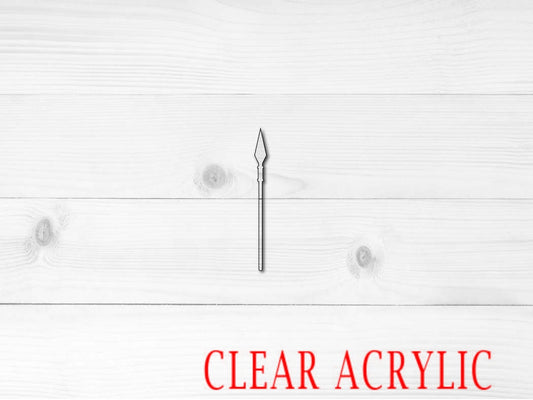 Spear Shape, Clear Acrylic Craft Blank, DIY Acrylic Blank