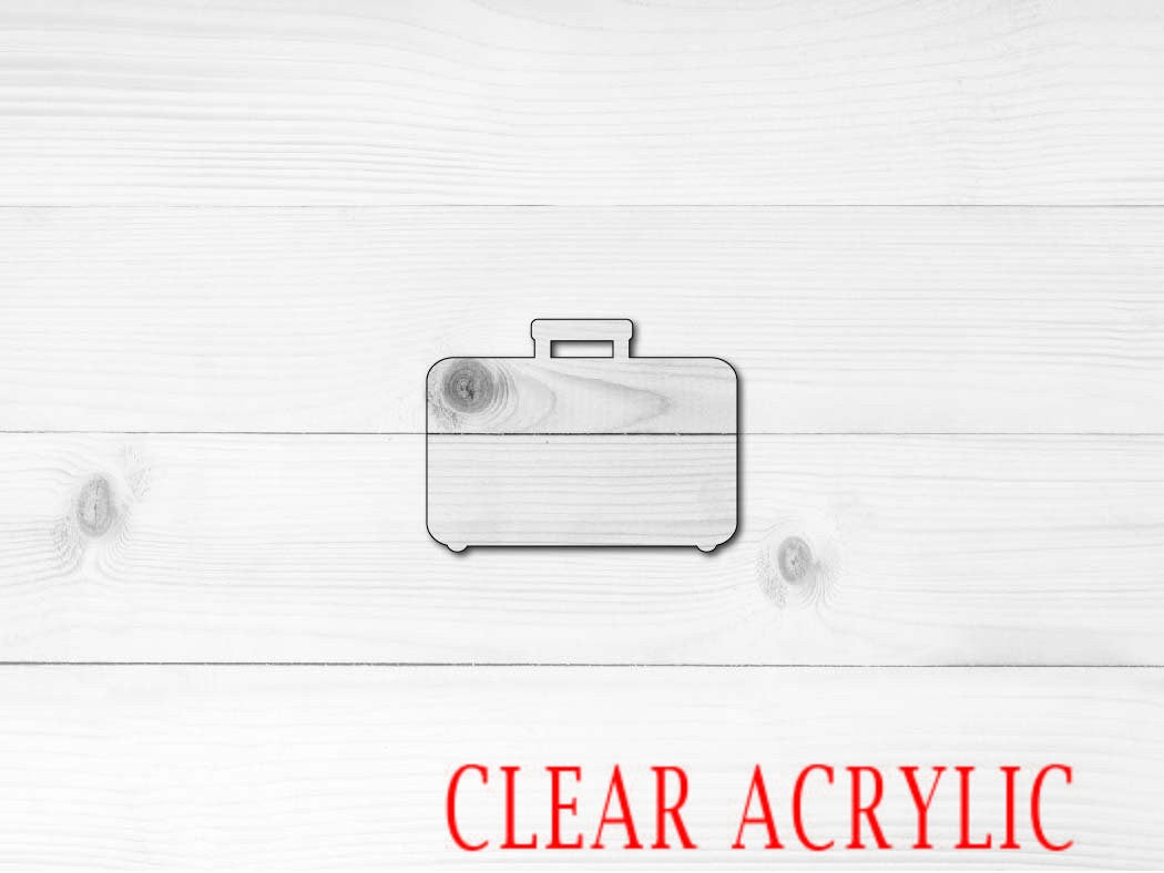 Suitcase Shape, Clear Acrylic Craft Blank, DIY Acrylic Blank