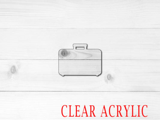 Suitcase Shape, Clear Acrylic Craft Blank, DIY Acrylic Blank