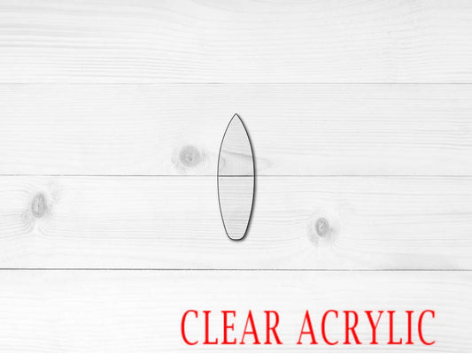 Surf Board Shape, Clear Acrylic Craft Blank, DIY Acrylic Blank