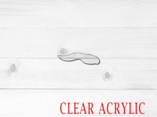 Tadpole Shape, Clear Acrylic Craft Blank, DIY Acrylic Blank