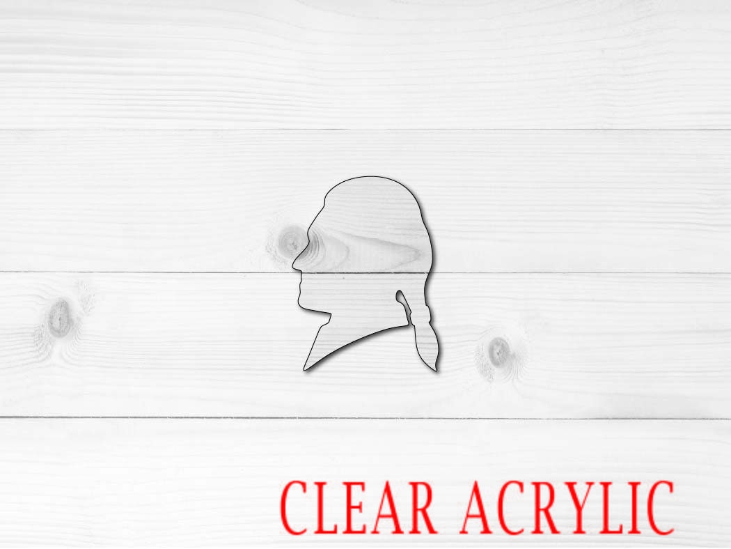 Thomas Jefferson Shape, Clear Acrylic Craft Blank, DIY Acrylic Blank