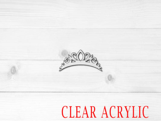 Tiara Shape, Clear Acrylic Craft Blank, DIY Acrylic Blank