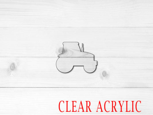 Tractor Shape, Clear Acrylic Craft Blank, DIY Acrylic Blank