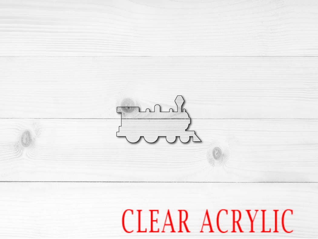 Train Shape, Clear Acrylic Craft Blank, DIY Acrylic Blank