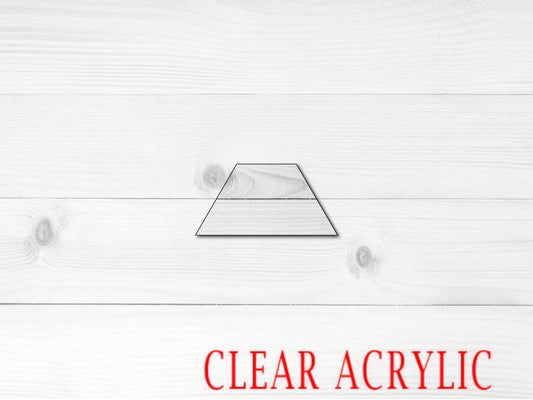 Trapezoid Shape, Clear Acrylic Craft Blank, DIY Acrylic Blank