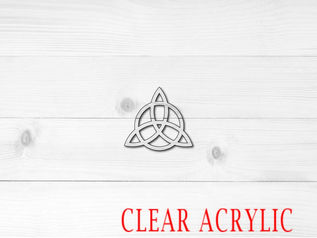 Triquetra Shape, Clear Acrylic Craft Blank, DIY Acrylic Blank