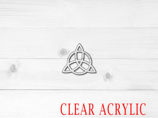 Triquetra Shape, Clear Acrylic Craft Blank, DIY Acrylic Blank