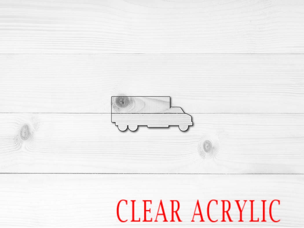 Truck Shape, Clear Acrylic Craft Blank, DIY Acrylic Blank