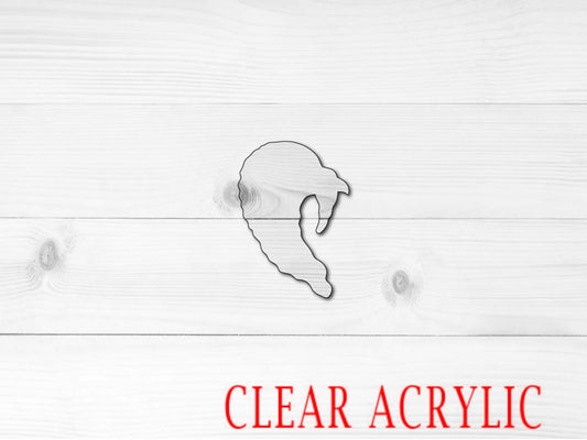 Turkey Head Shape, Clear Acrylic Craft Blank, DIY Acrylic Blank