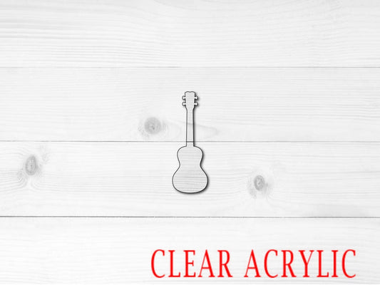 Ukulele Shape, Clear Acrylic Craft Blank, DIY Acrylic Blank