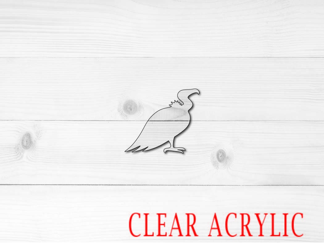 Vulture Shape, Clear Acrylic Craft Blank, DIY Acrylic Blank