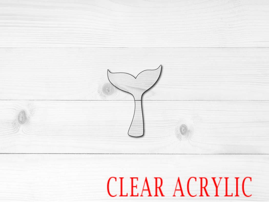 White Tail Shape, Clear Acrylic Craft Blank, DIY Acrylic Blank