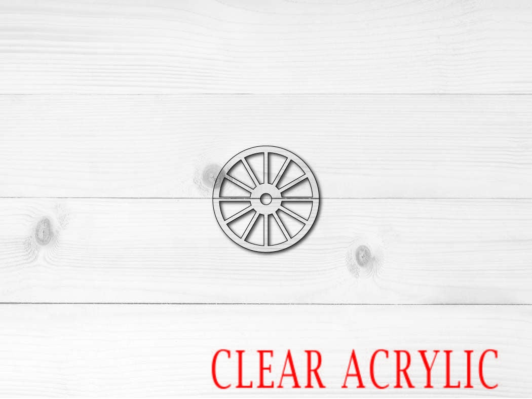 Wheel Shape, Clear Acrylic Craft Blank, DIY Acrylic Blank