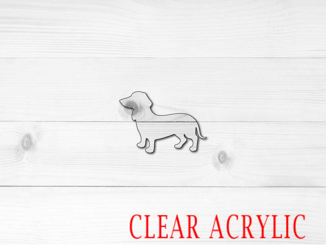 Weiner Dog Shape, Clear Acrylic Craft Blank, DIY Acrylic Blank