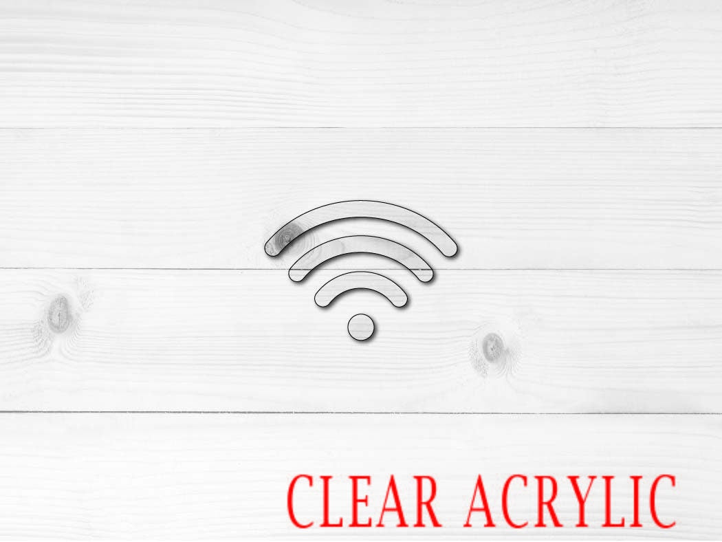 Wifi Symbol Shape, Clear Acrylic Craft Blank, DIY Acrylic Blank