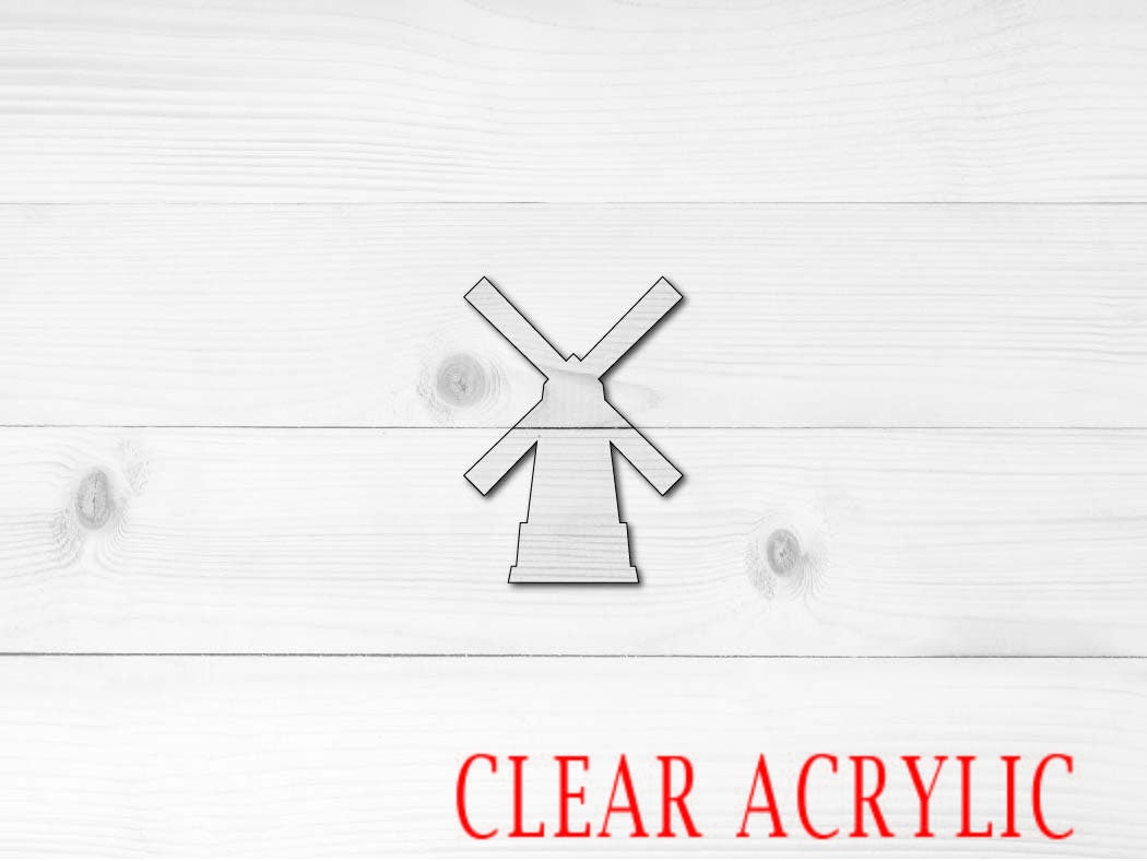 Windmill Shape, Clear Acrylic Craft Blank, DIY Acrylic Blank