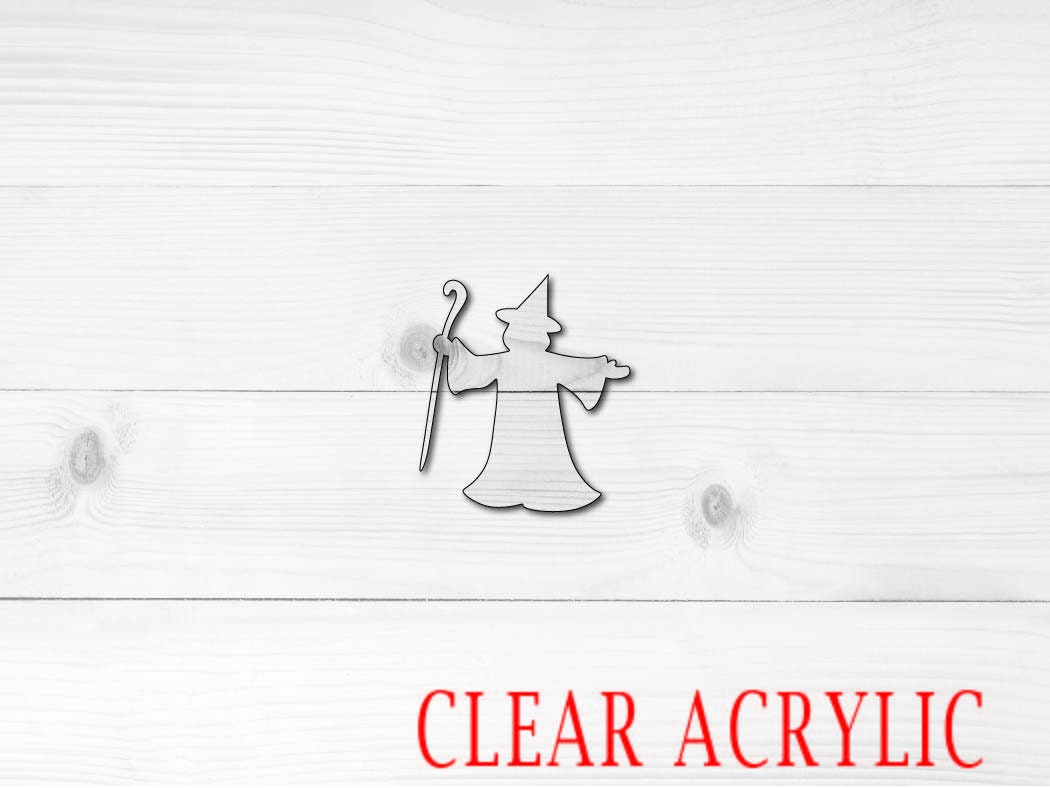 Wizard Shape, Clear Acrylic Craft Blank, DIY Acrylic Blank