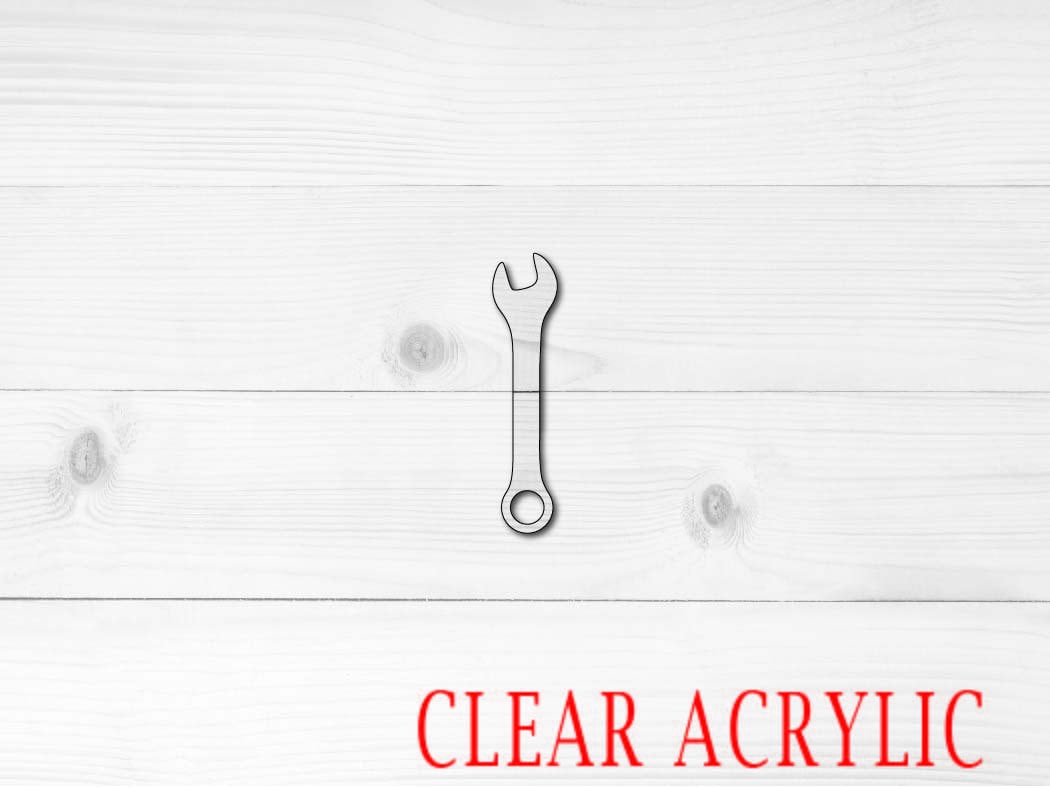 Wrench Shape, Clear Acrylic Craft Blank, DIY Acrylic Blank