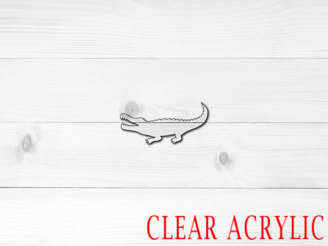 Alligator Acrylic Shape, Clear Acrylic Craft Blank, DIY Acrylic Blank