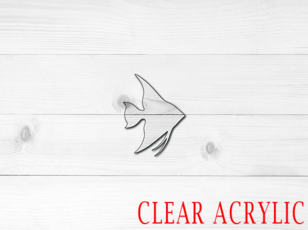 Angelfish Acrylic Shape, Clear Acrylic Craft Blank, DIY Acrylic Blank