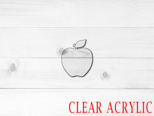 Apple Acrylic Shape, Clear Acrylic Craft Blank, DIY Acrylic Blank