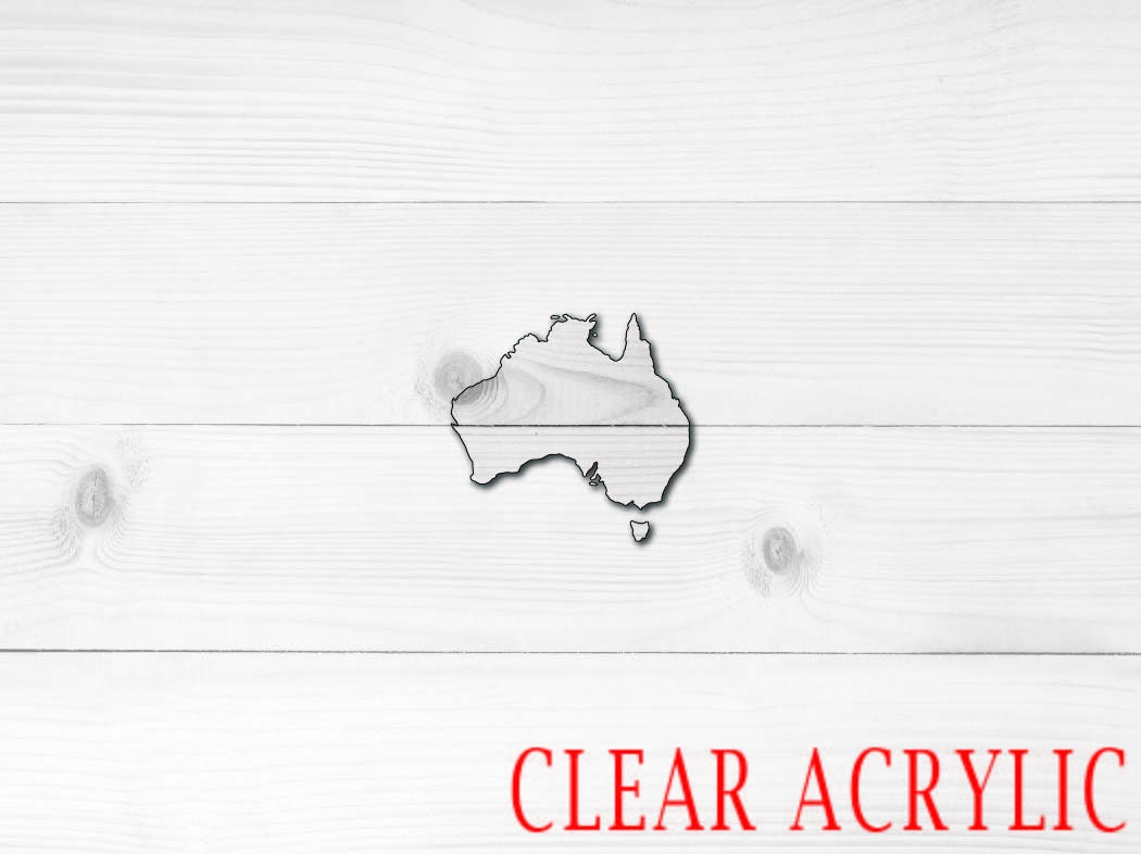 Australia Acrylic Shape, Clear Acrylic Craft Blank, DIY Acrylic Blank