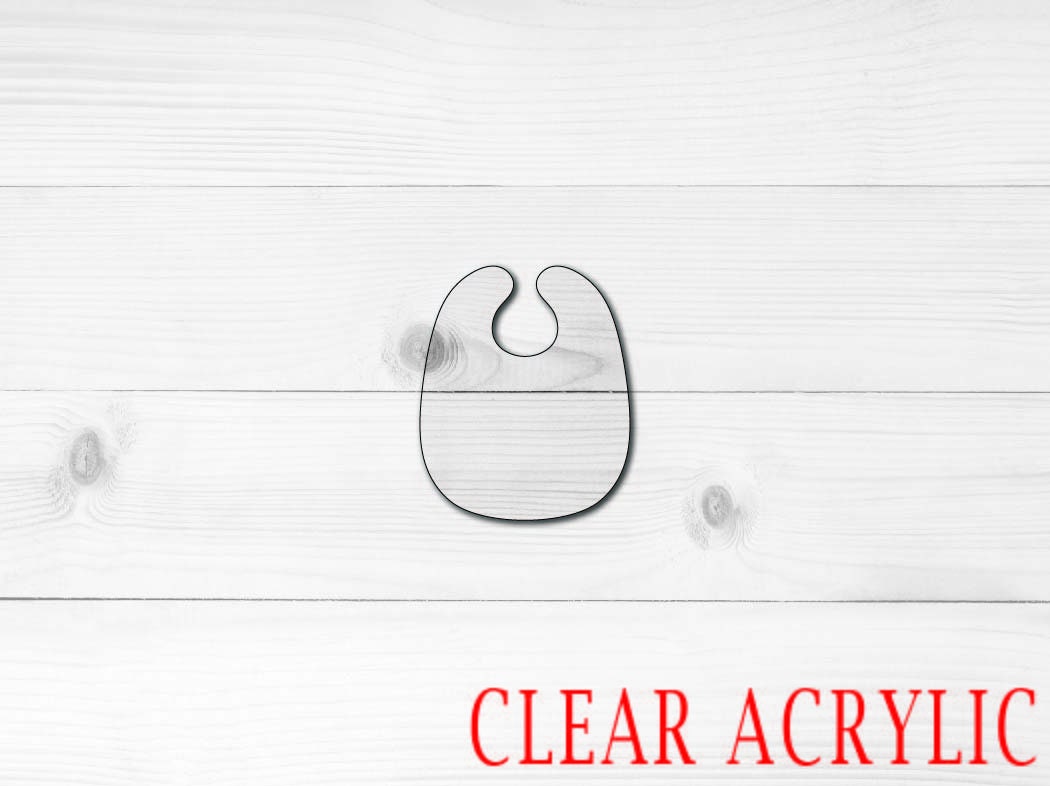 Bib Acrylic Shape, Clear Acrylic Craft Blank, DIY Acrylic Blank