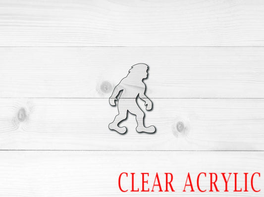 Bigfoot Acrylic Shape, Clear Acrylic Craft Blank, DIY Acrylic Blank