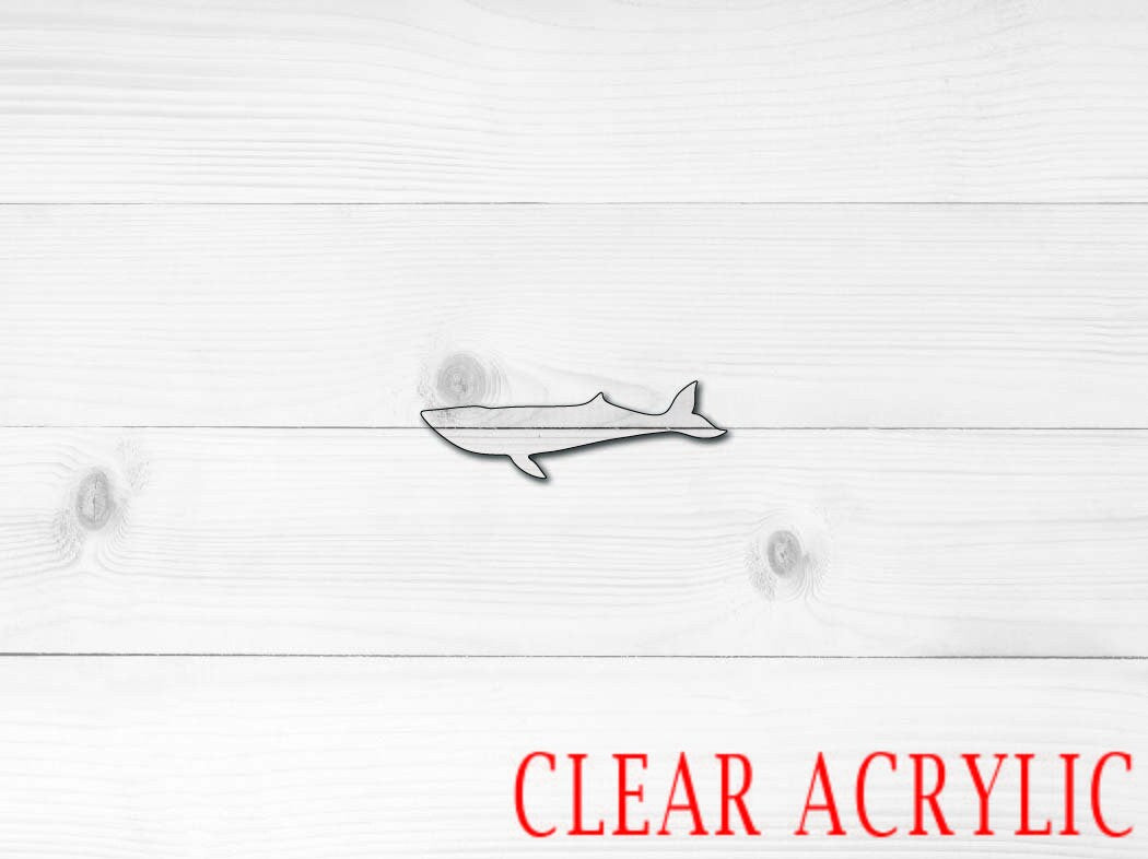Blue Whale Acrylic Shape, Clear Acrylic Craft Blank, DIY Acrylic Blank
