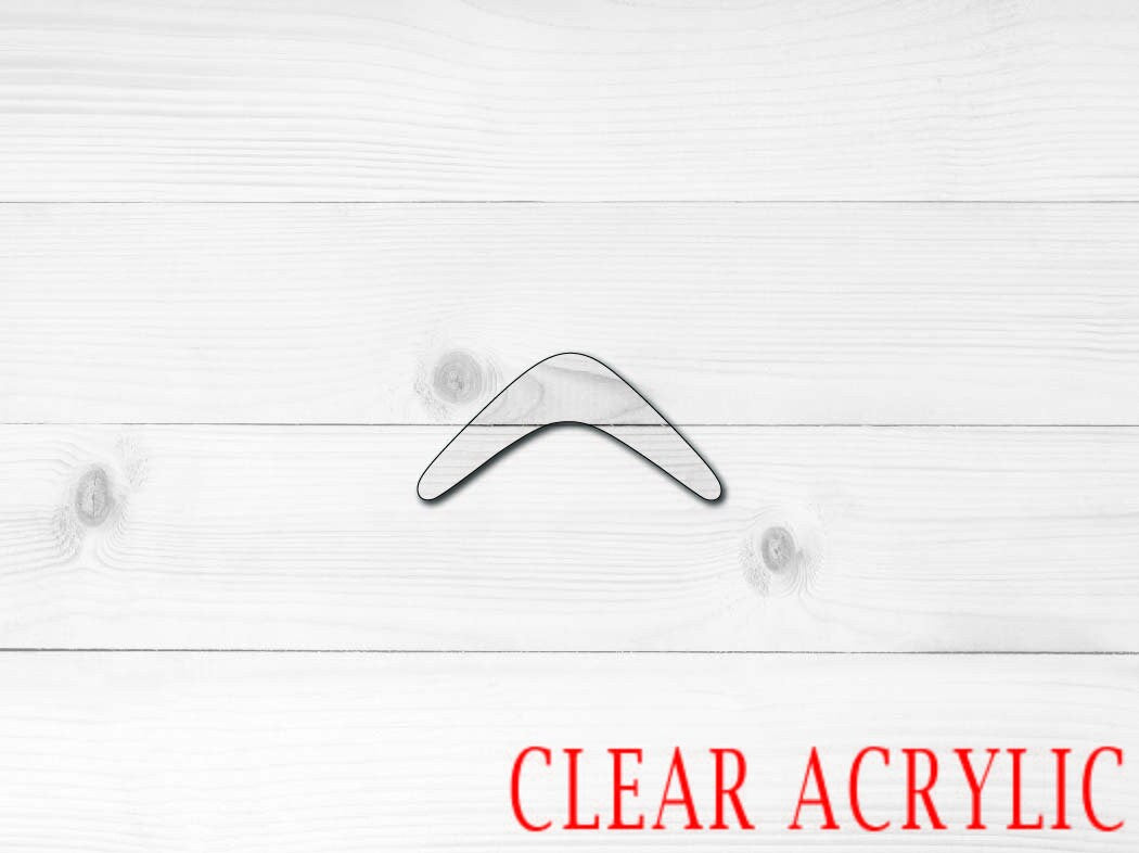 Boomerang Acrylic Shape, Clear Acrylic Craft Blank, DIY Acrylic Blank