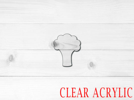 Broccoli Acrylic Shape, Clear Acrylic Craft Blank, DIY Acrylic Blank