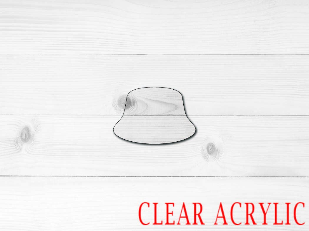 Bucket hat Acrylic Shape, Clear Acrylic Craft Blank, DIY Acrylic Blank