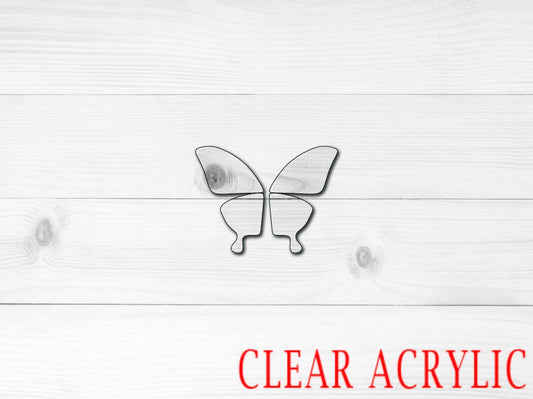 Butterfly Wings Acrylic Shape, Clear Acrylic Craft Blank, DIY Acrylic Blank