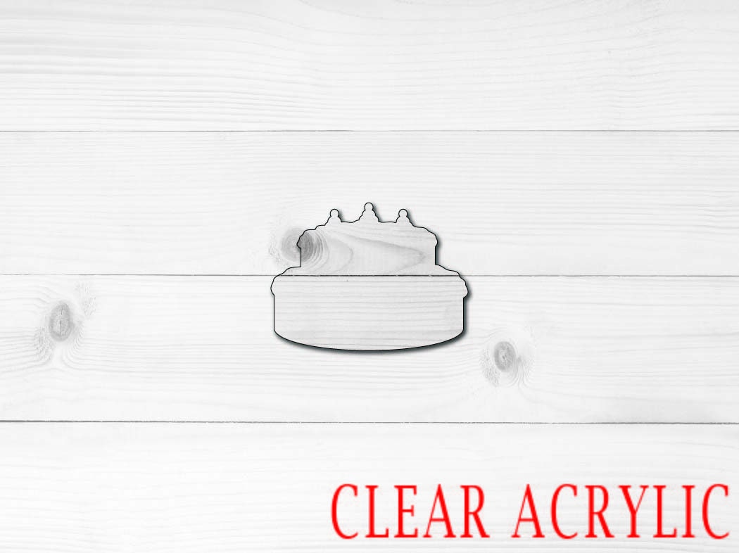 Cake Acrylic Shape, Clear Acrylic Craft Blank, DIY Acrylic Blank