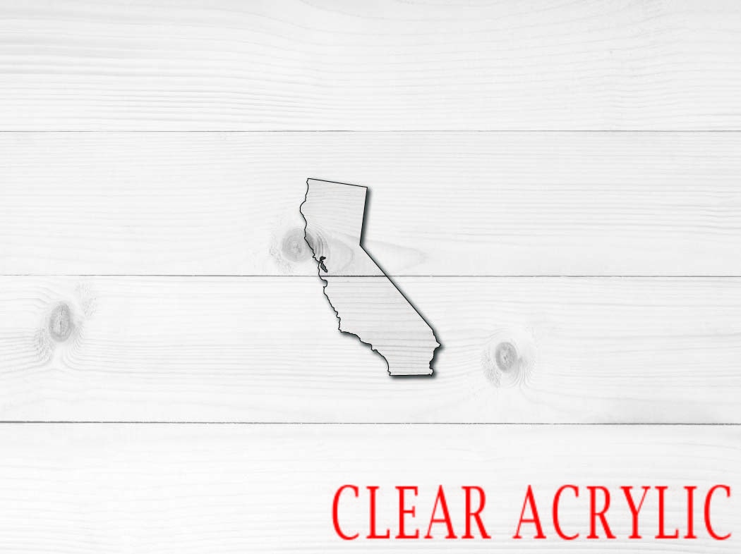 California Acrylic Shape, Clear Acrylic Craft Blank, DIY Acrylic Blank