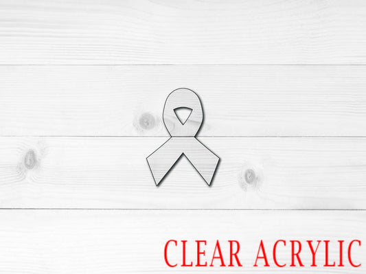 Cancer Ribbon Acrylic Shape, Clear Acrylic Craft Blank, DIY Acrylic Blank