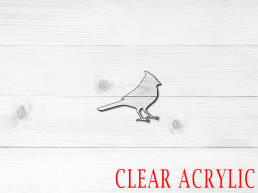 Cardinal Acrylic Shape, Clear Acrylic Craft Blank, DIY Acrylic Blank