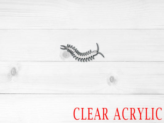 Centipede Acrylic Shape, Clear Acrylic Craft Blank, DIY Acrylic Blank