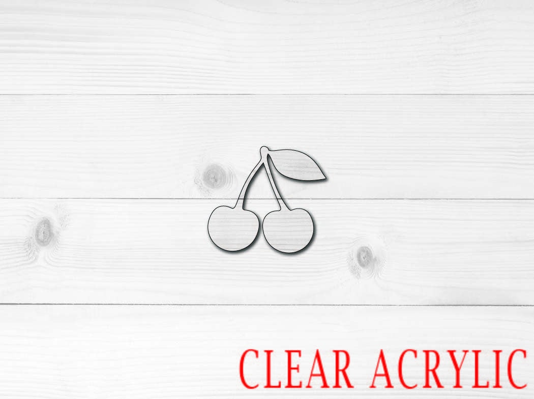 Cherry Acrylic Shape, Clear Acrylic Craft Blank, DIY Acrylic Blank
