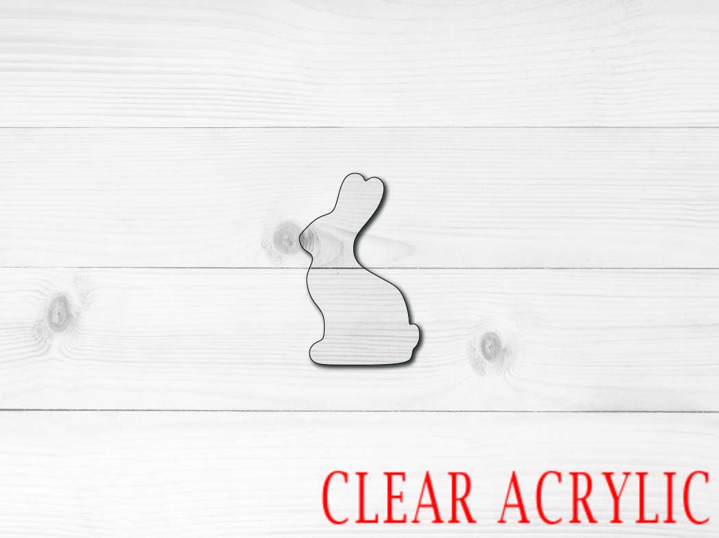 Chocolate bunny Acrylic Shape, Clear Acrylic Craft Blank, DIY Acrylic Blank
