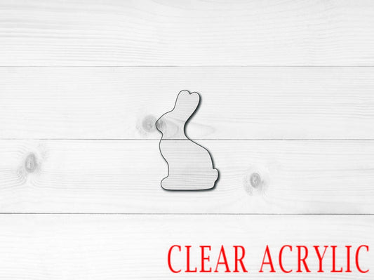 Chocolate bunny Acrylic Shape, Clear Acrylic Craft Blank, DIY Acrylic Blank