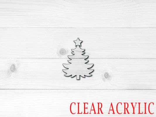 Christmas Tree Acrylic Shape, Clear Acrylic Craft Blank, DIY Acrylic Blank