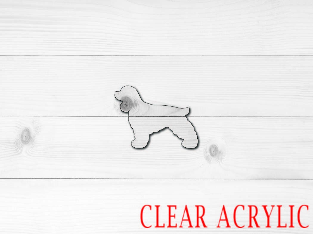 Cocker Spaniel Acrylic Shape, Clear Acrylic Craft Blank, DIY Acrylic Blank