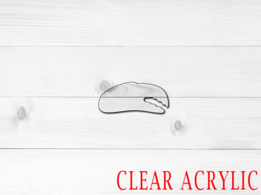 Crab Claw Acrylic Shape, Clear Acrylic Craft Blank, DIY Acrylic Blank