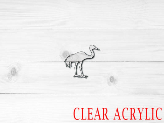 Crane Acrylic Shape, Clear Acrylic Craft Blank, DIY Acrylic Blank